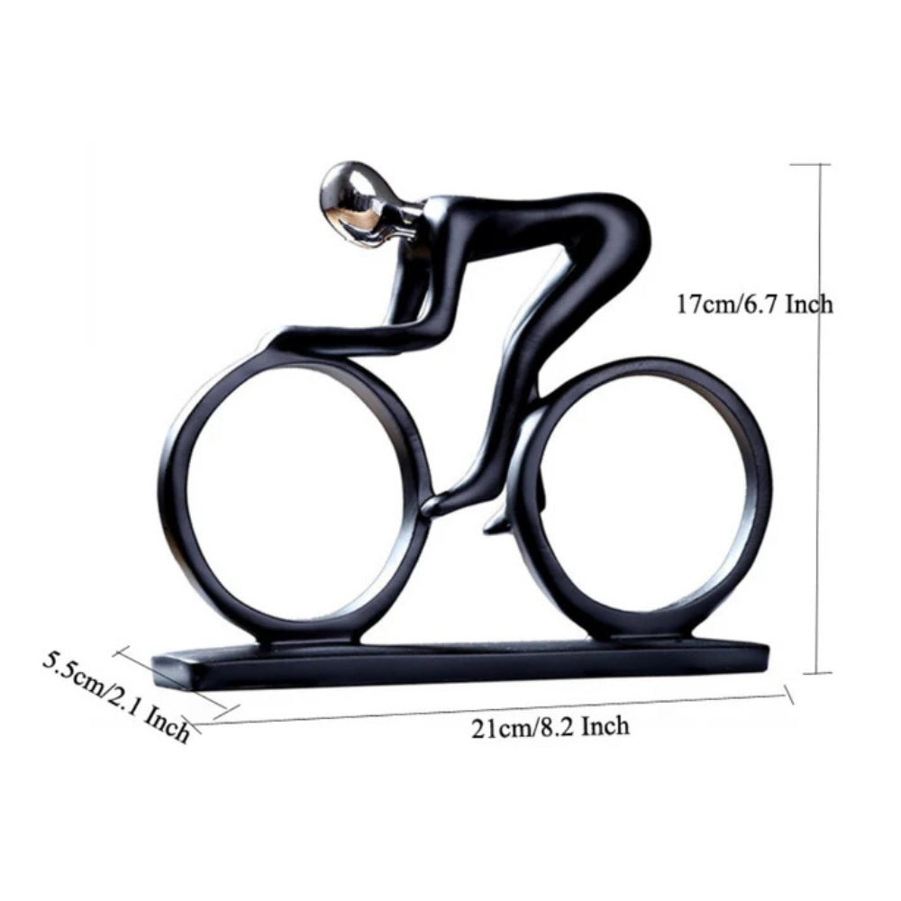 Black Cyclist Figurine