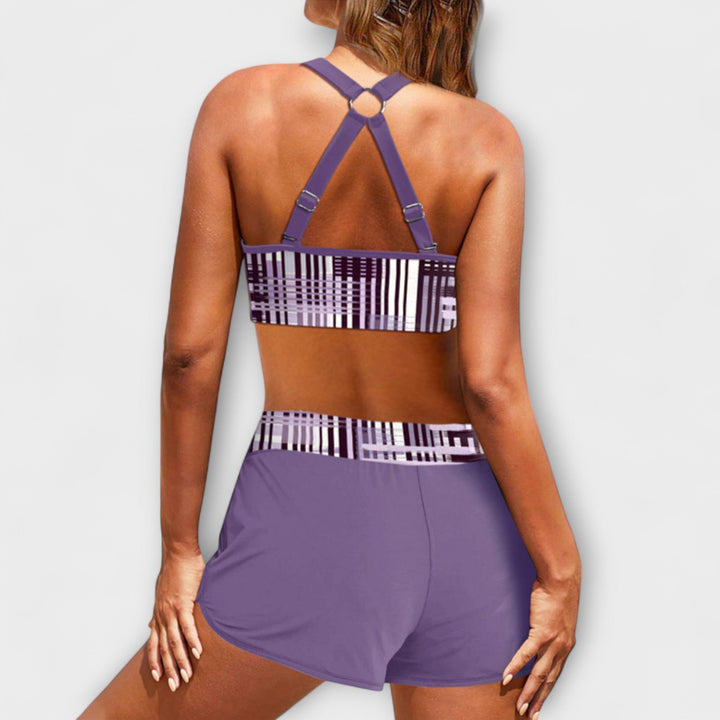 Marica – Striped Bikini with Shorts