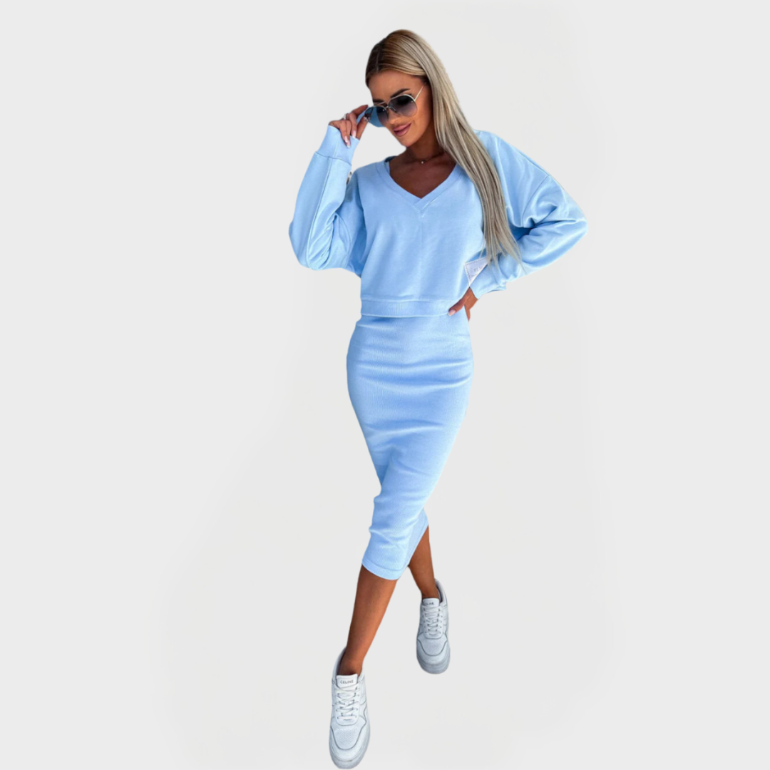 Ciara – Summer Set with Sweatshirt and Skirt