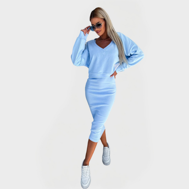 Ciara – Summer Set with Sweatshirt and Skirt