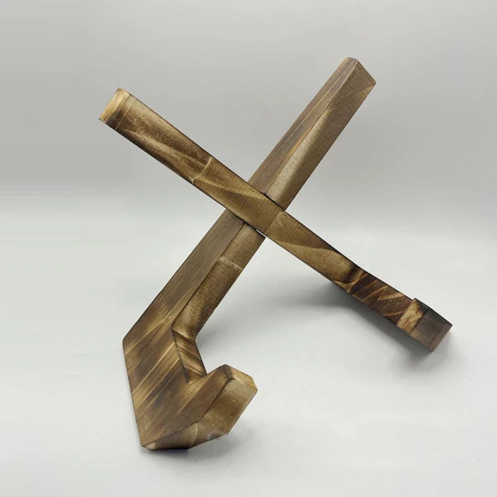 Wooden Book and Tablet Stand