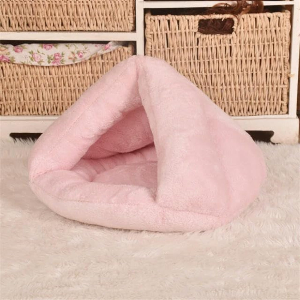 Warm Plush Cave Bed for Cats and Small Dogs
