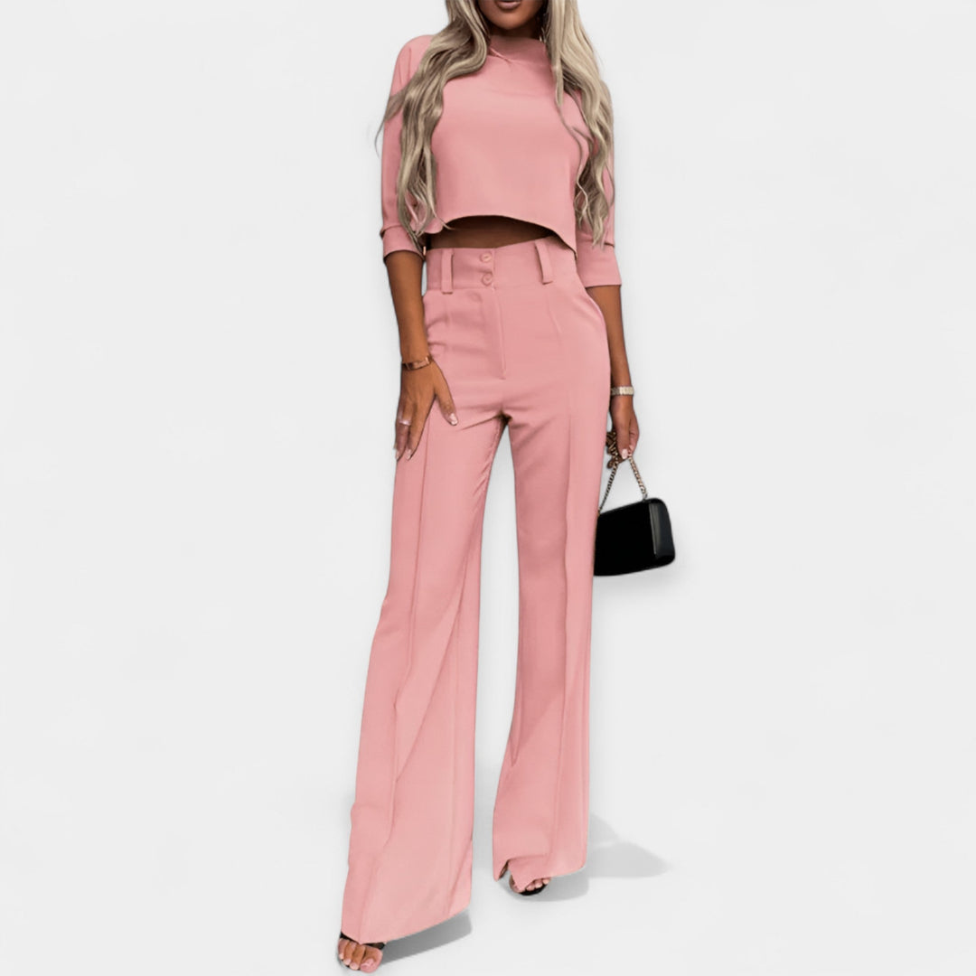 Niamh – Crop Top and Trousers Set