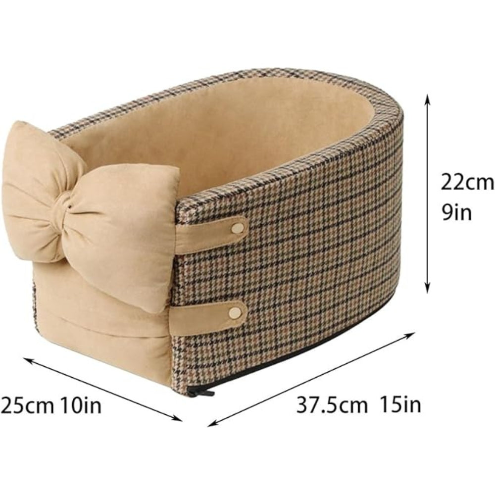 Travel Car Seat for Dogs and Cats – Houndstooth Pattern