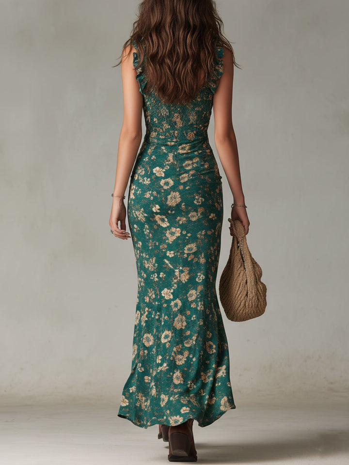 Ciara – Maxi Dress with Floral Pattern and Slit