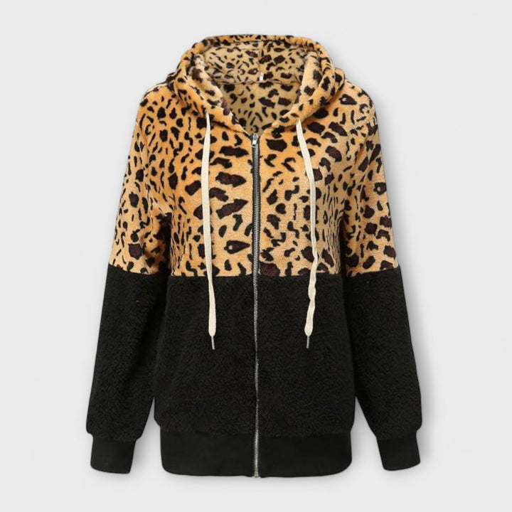 Sadhbh – Leopard-Print Fleece Hoodie