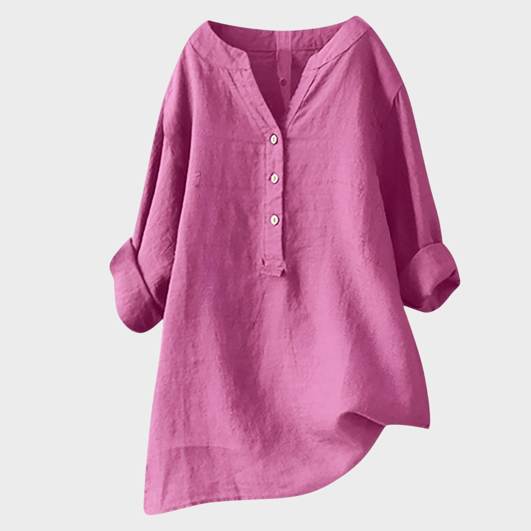 Nina – Sheer Button-Up Shirt