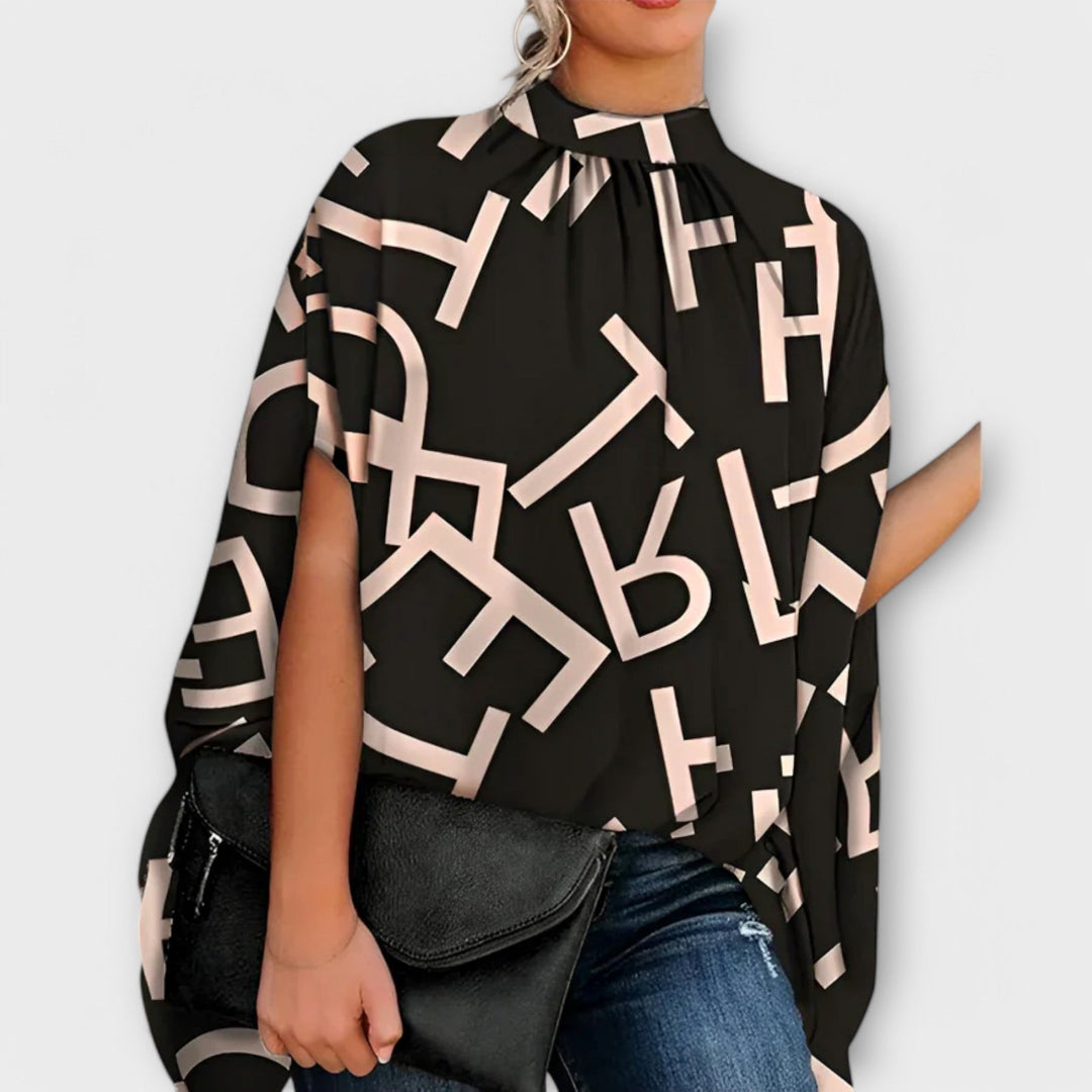 Aoife – Versatile Art-Print Blouse