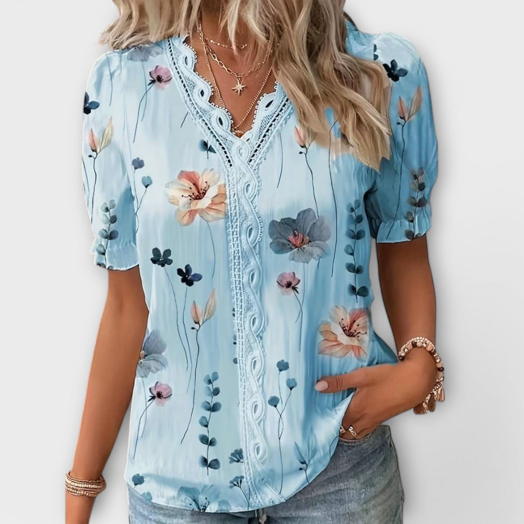Aoibhinn – Blouse with V-Neck