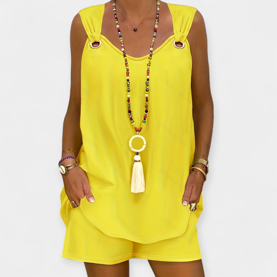 Ciara – Sleeveless Top and Shorts Set
