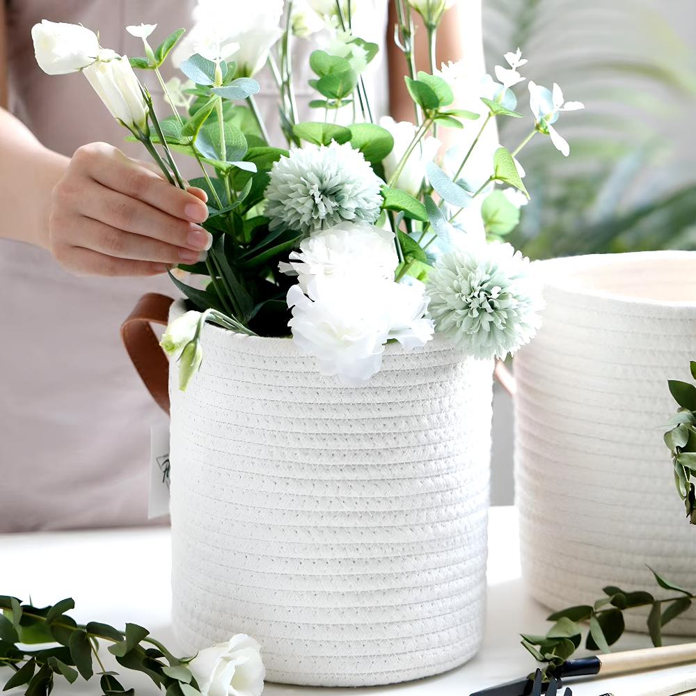 Hanging Cotton Storage Basket (Set of 2)