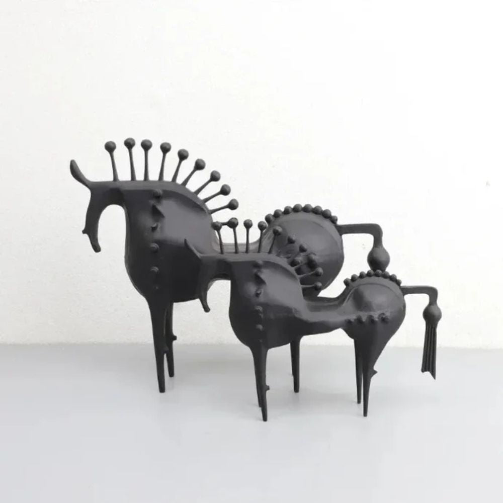 Metal Horse Figurine – Black