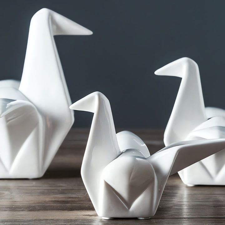 Ceramic Origami Birds (Set)