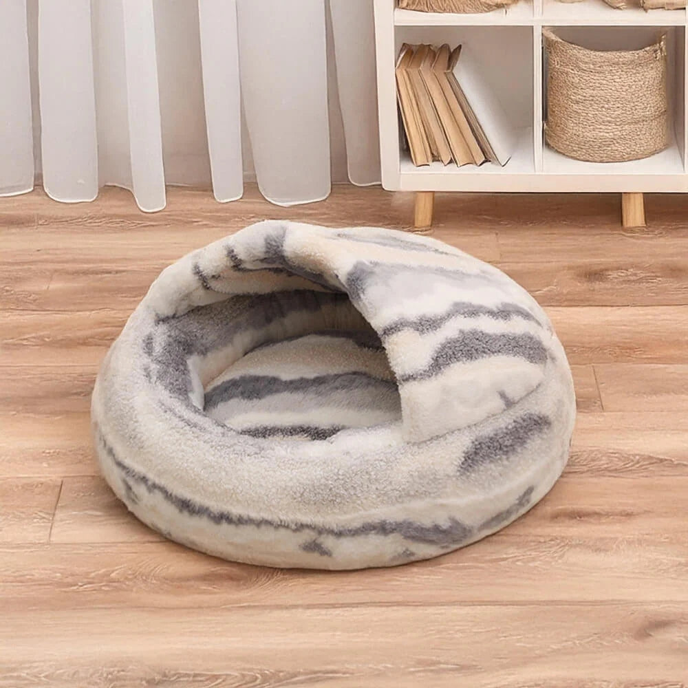 Cosy Covered Cave Bed for Dogs and Cats