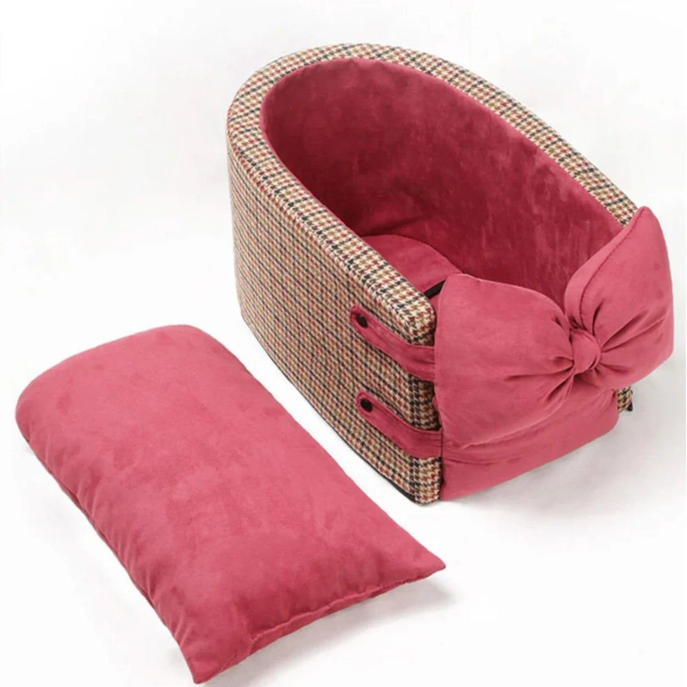 Travel Car Seat for Dogs and Cats – Houndstooth Pattern