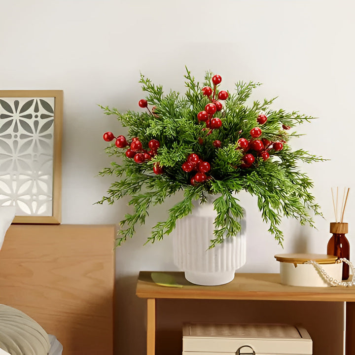 Artificial Pine Sprigs with Red Berries