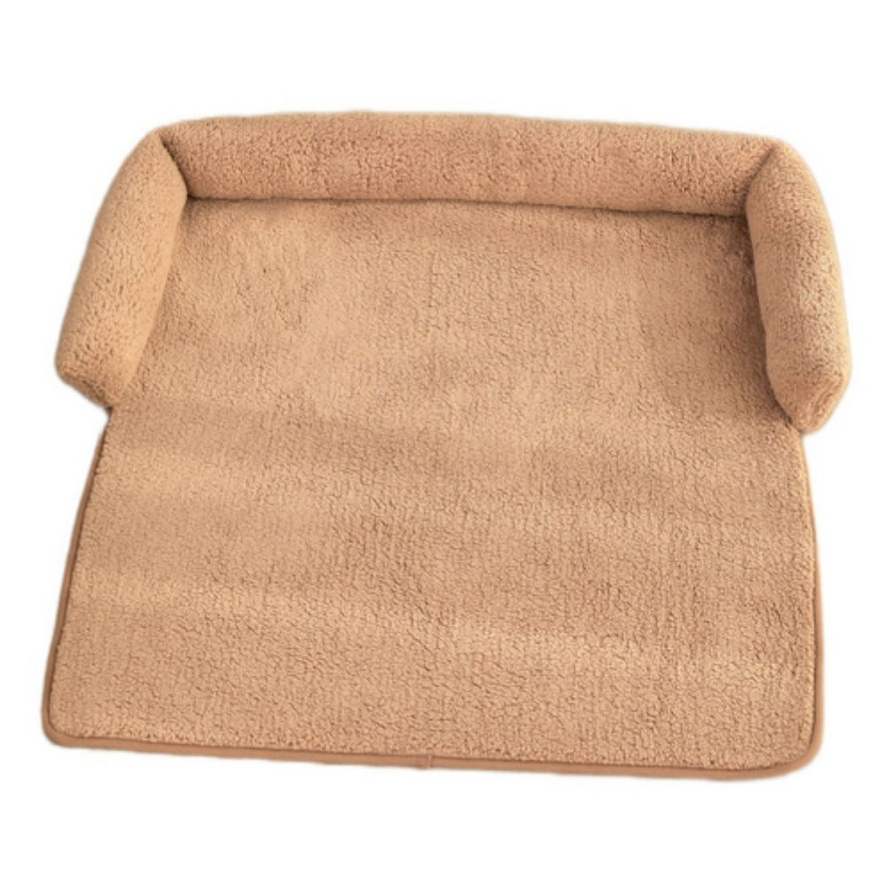 Protective Plush Sofa Cover with Dog Bed