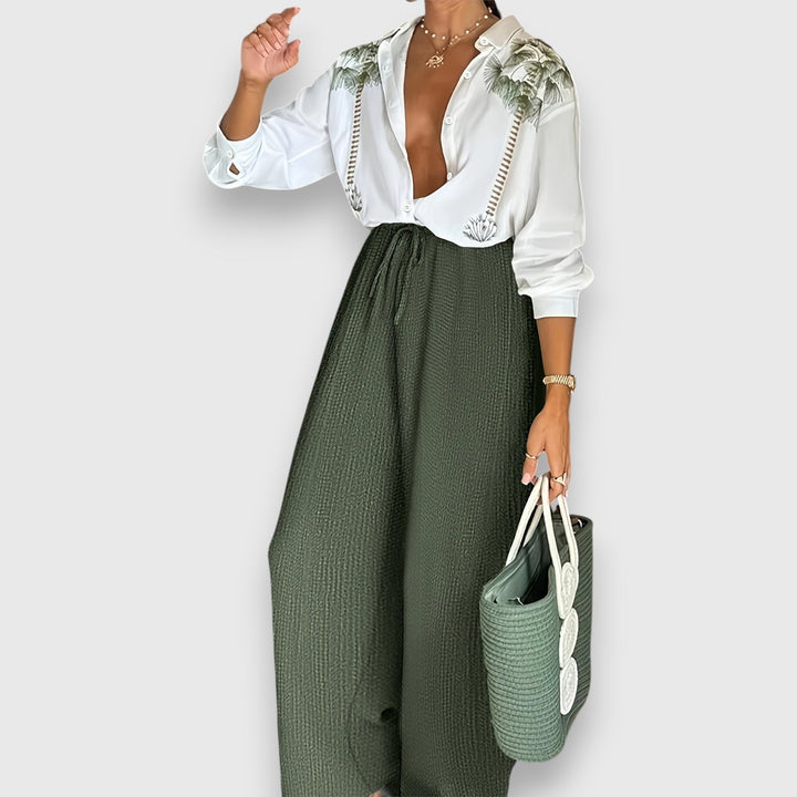 Ciara – Blouse and Wide-Leg Trousers Set