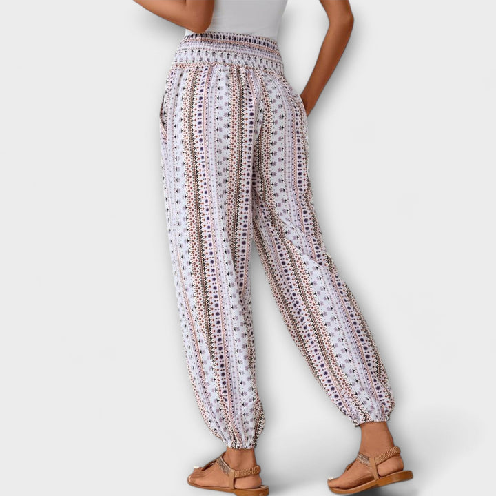 Ashley – Ethnic-Print Trousers