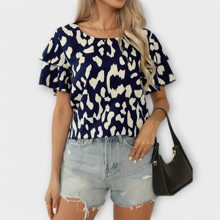 Maria – Casual Round-Neck Blouse