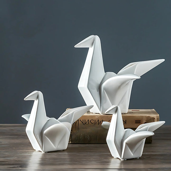 Ceramic Origami Birds (Set)