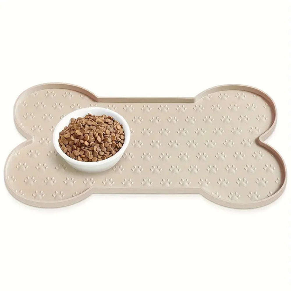 Bone-Shaped Silicone Pet Bowl Mat