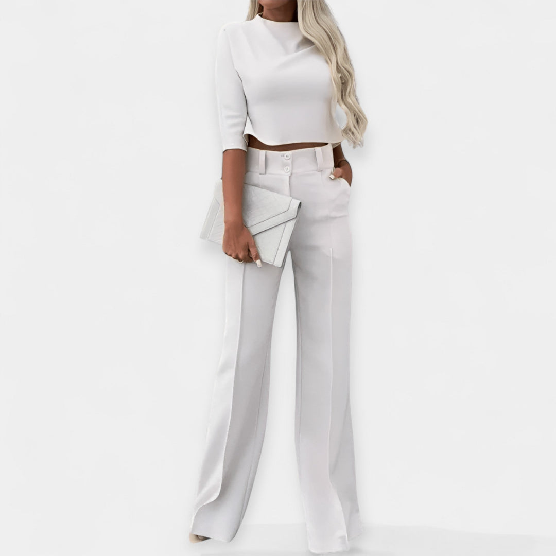 Niamh – Crop Top and Trousers Set