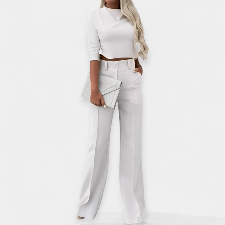 Niamh – Crop Top and Trousers Set