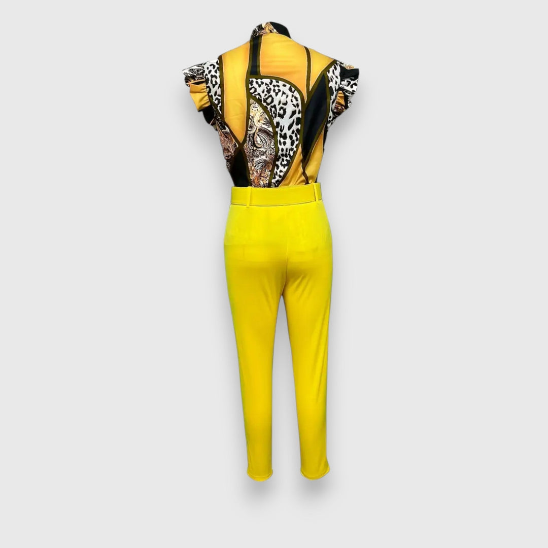 Méabh – Two-Piece Set with Modern Leopard Print