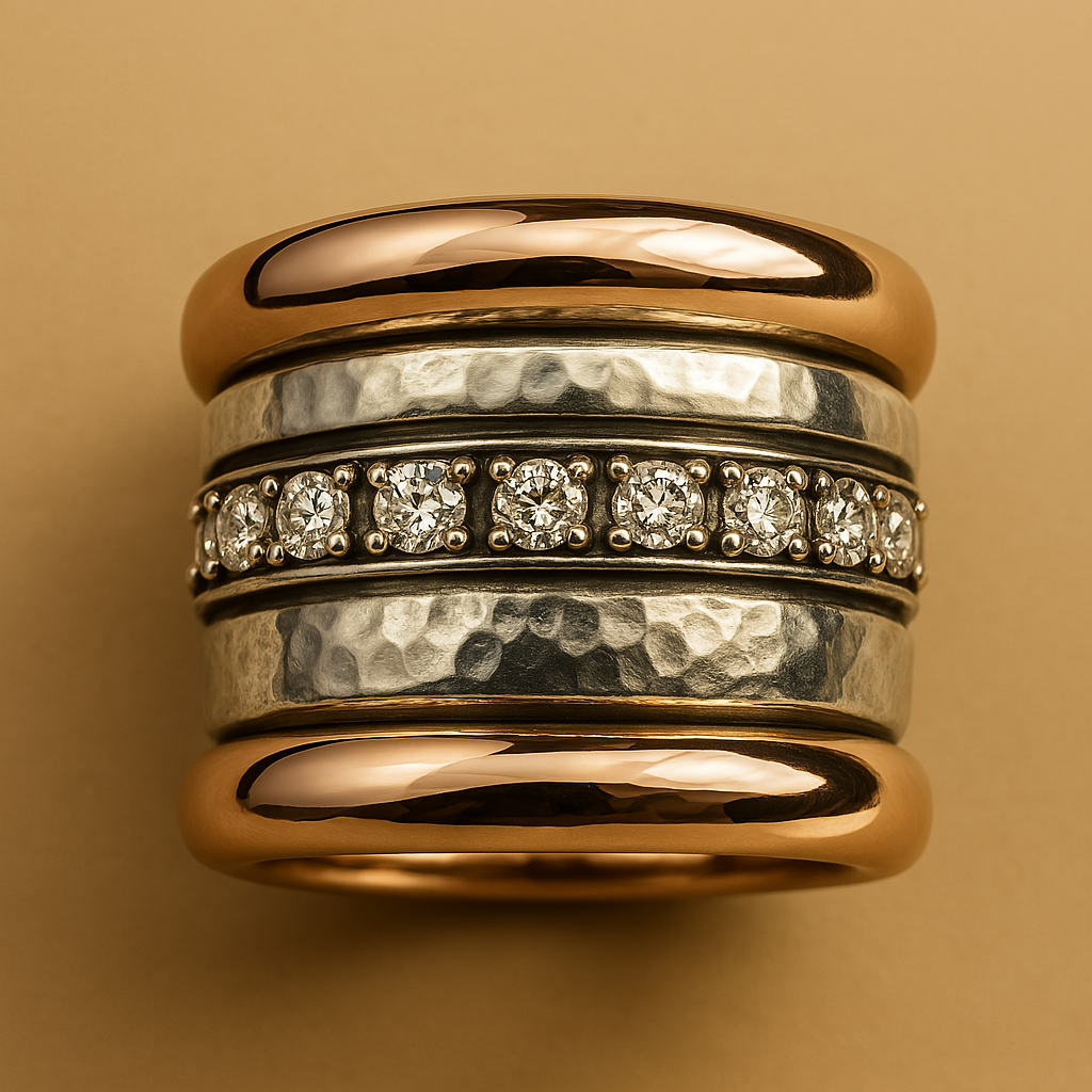 Vintage Layered Chunky Gold Ring