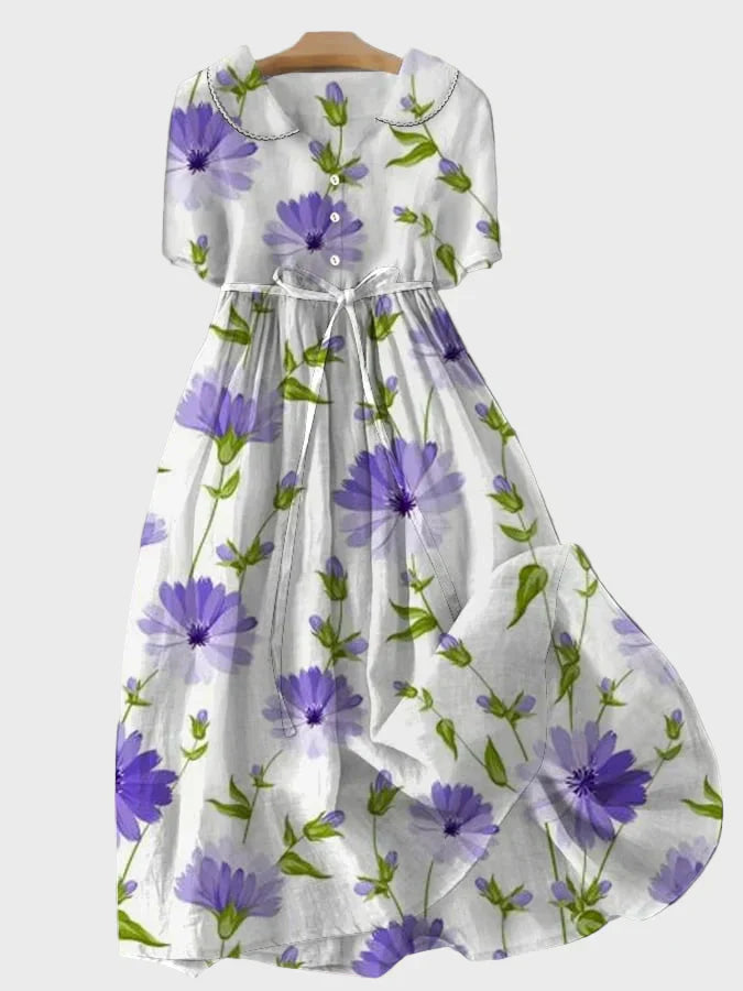 Lily – Lavender Floral Maxi Dress