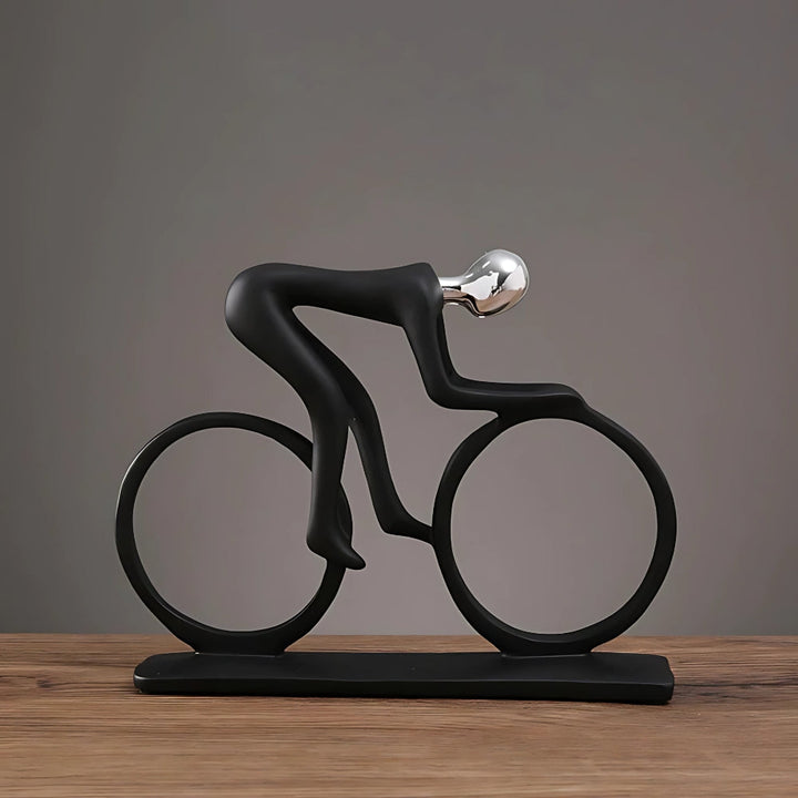 Black Cyclist Figurine