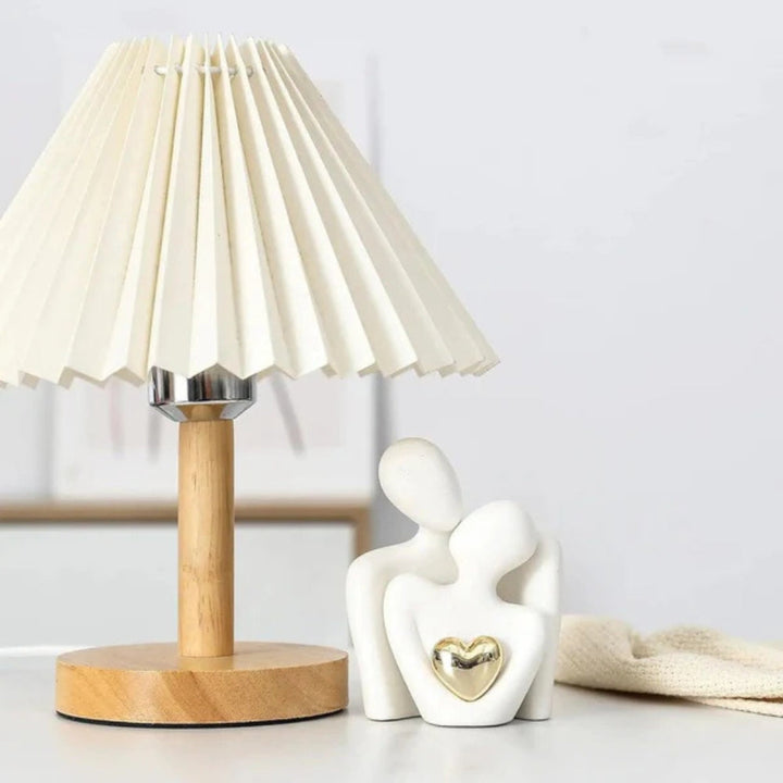 Loving Couple Figurine with Gold Heart
