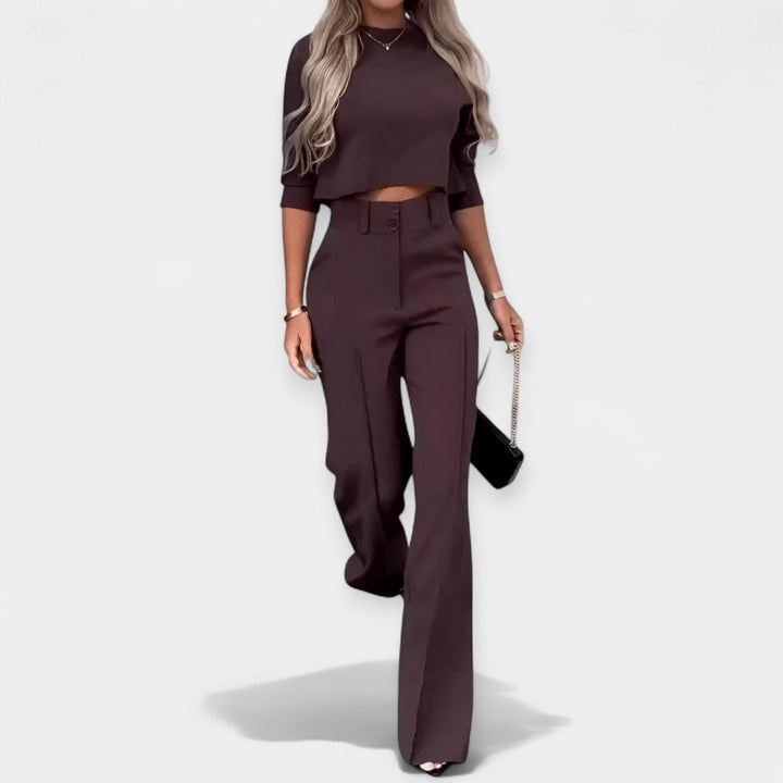 Niamh – Crop Top and Trousers Set