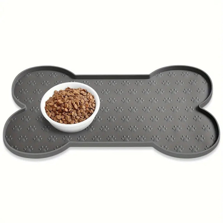 Bone-Shaped Silicone Pet Bowl Mat