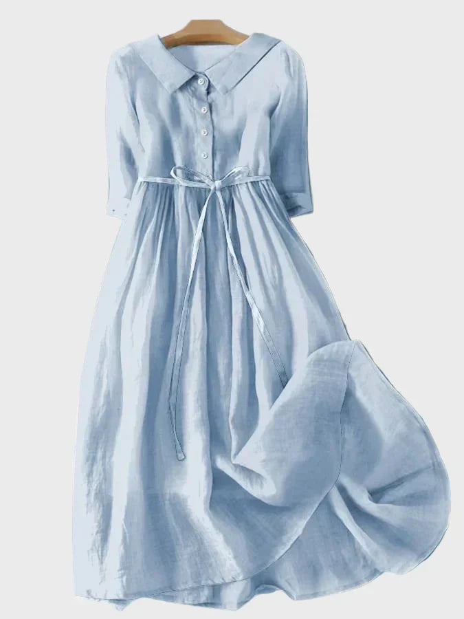 Órlaith – Light Blue Dress with Collar