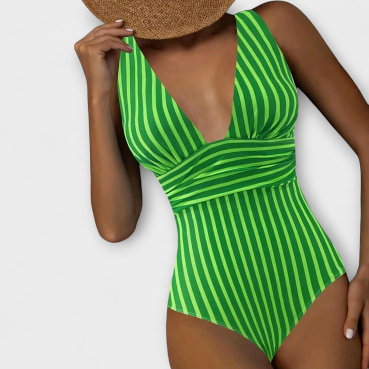 Aurora – Striped Swimsuit