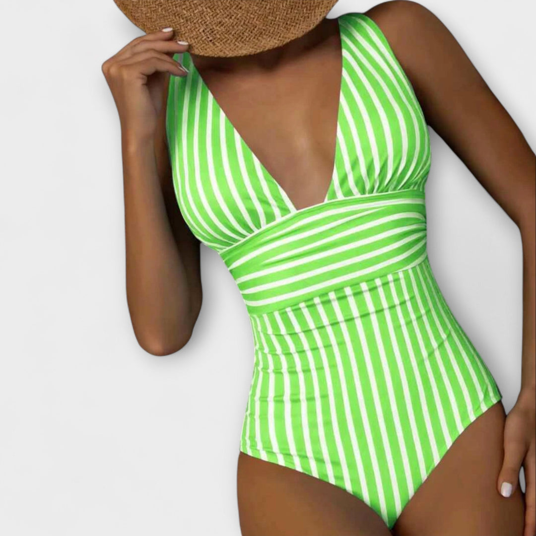 Aurora – Striped Swimsuit