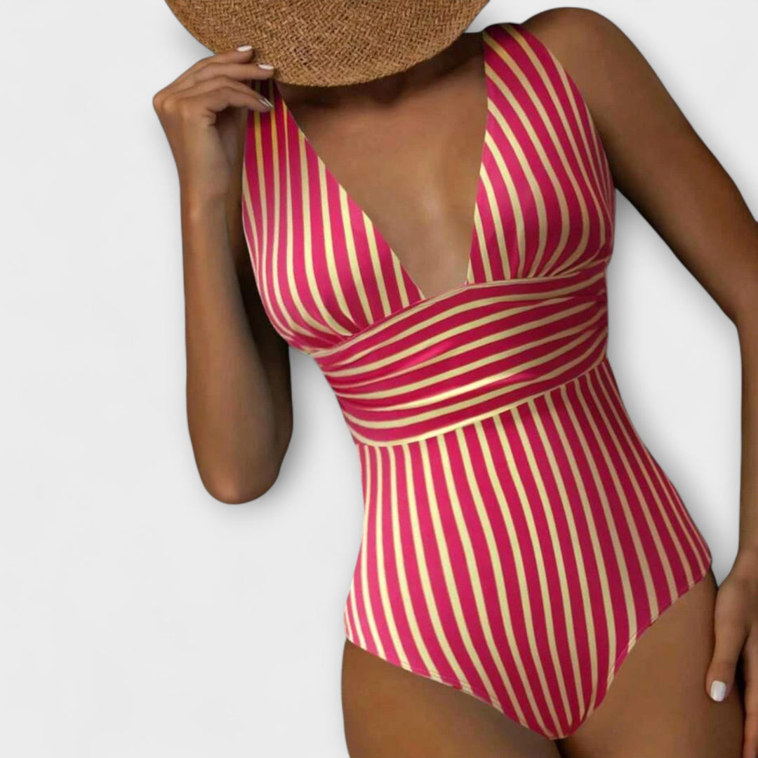 Aurora – Striped Swimsuit