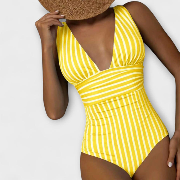 Aurora – Striped Swimsuit