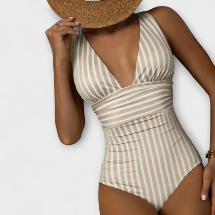 Aurora – Striped Swimsuit