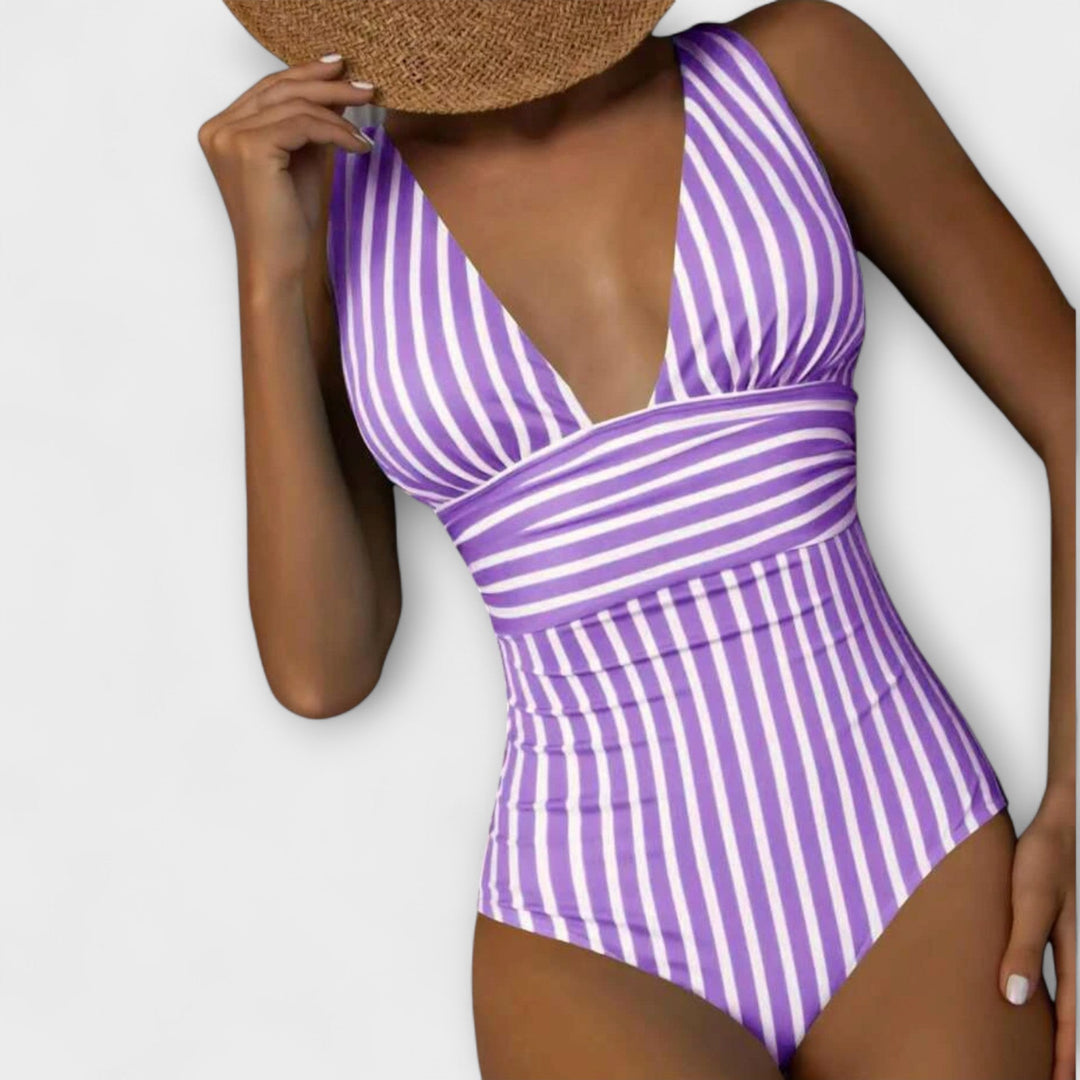 Aurora – Striped Swimsuit