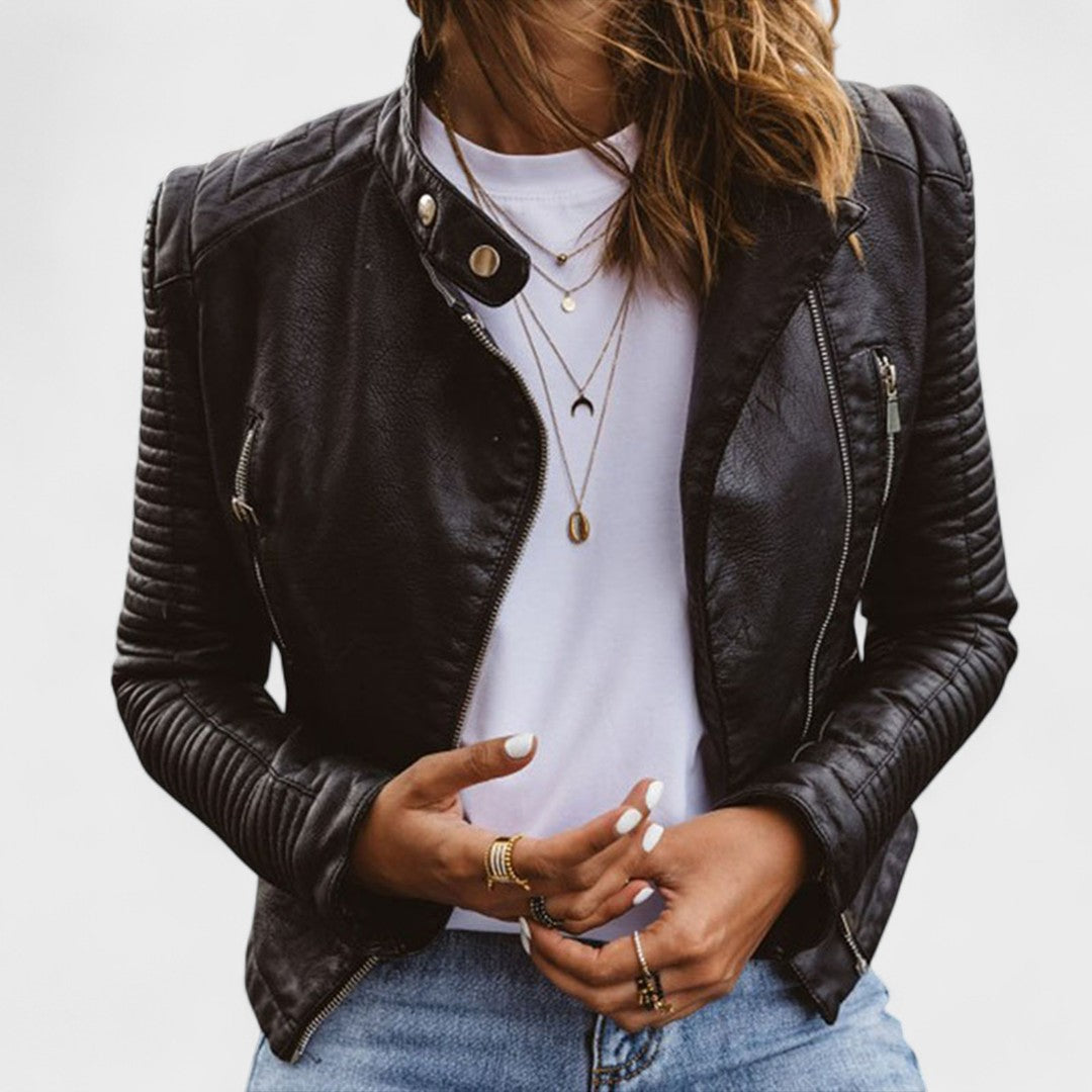 Nora – Elegant Leather Jacket