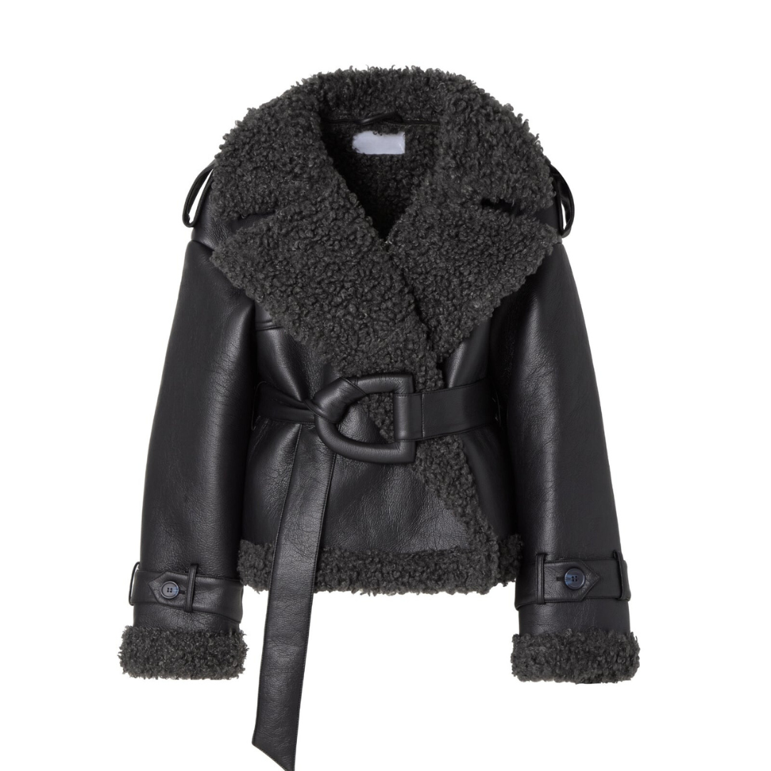 Aoife – Belted Sheepskin Coat