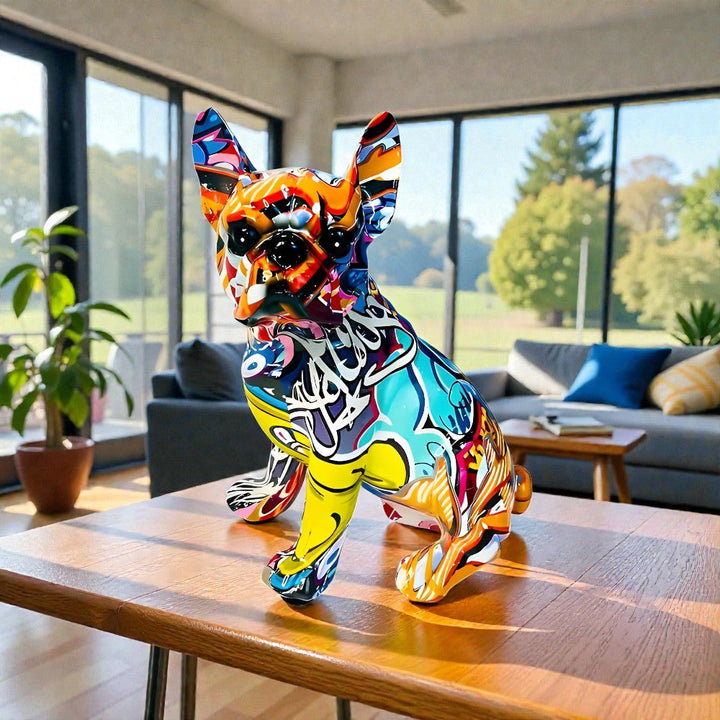 Graffiti Bulldog Figurine