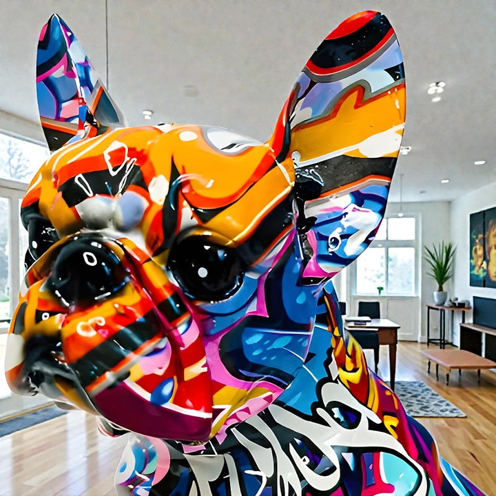 Graffiti Bulldog Figurine