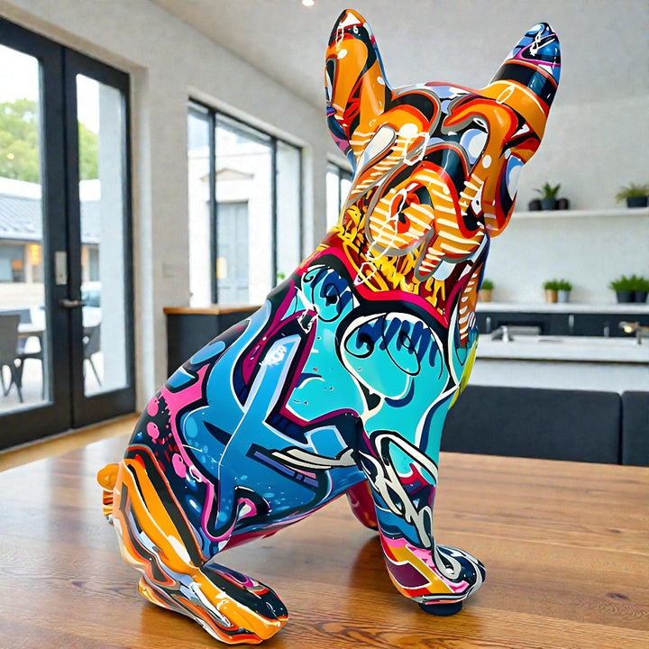 Graffiti Bulldog Figurine