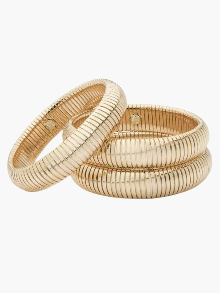 Ribbed Gold Bracelet