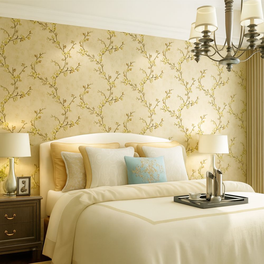 Self-Adhesive Floral Wallpaper