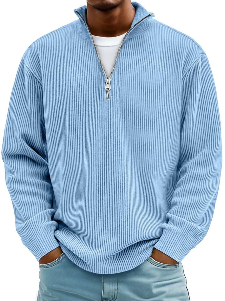 Luka – Premium Ribbed Half-Zip Sweater